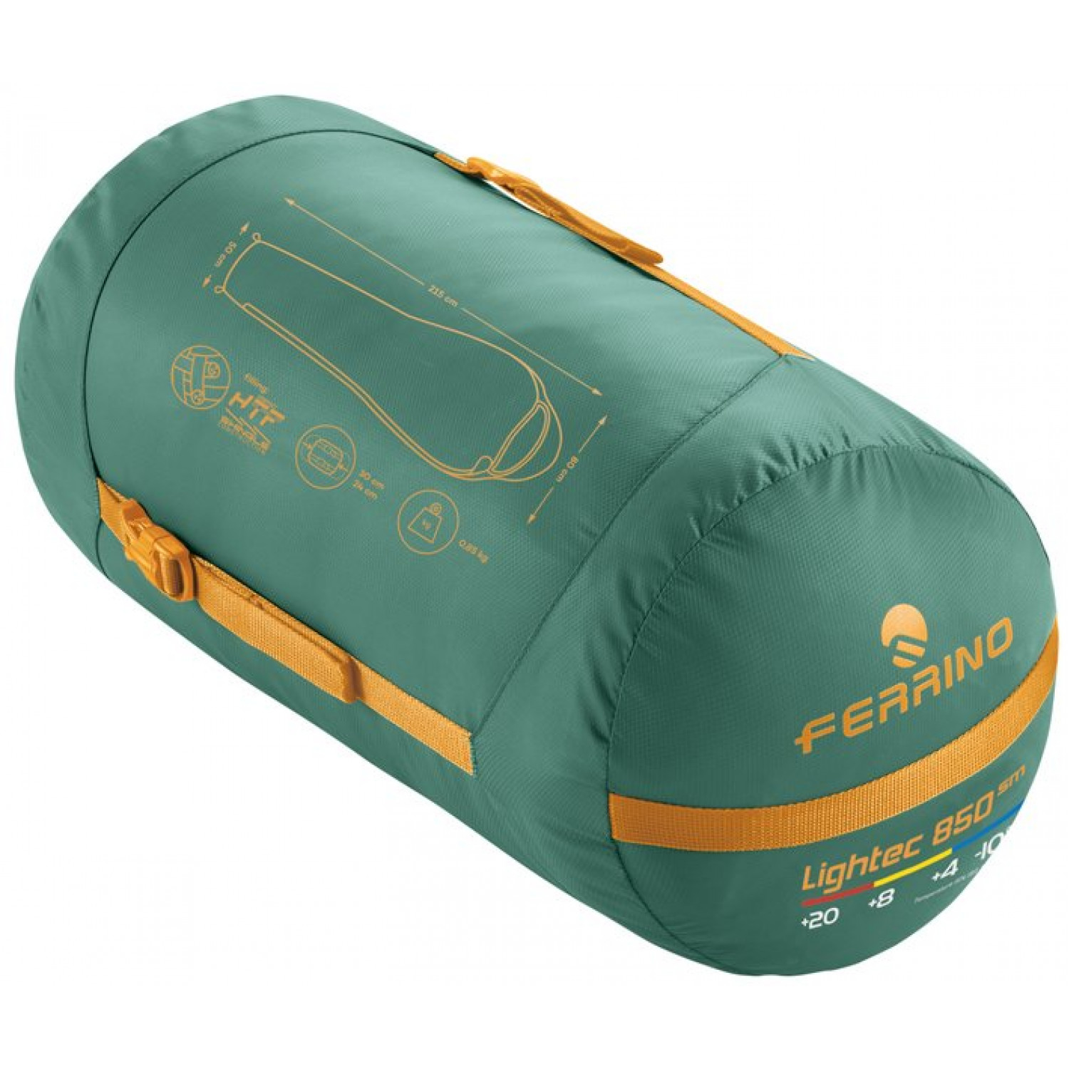 Спальный мешок Ferrino Lightec SM 850/+4°C Green/Yellow Left