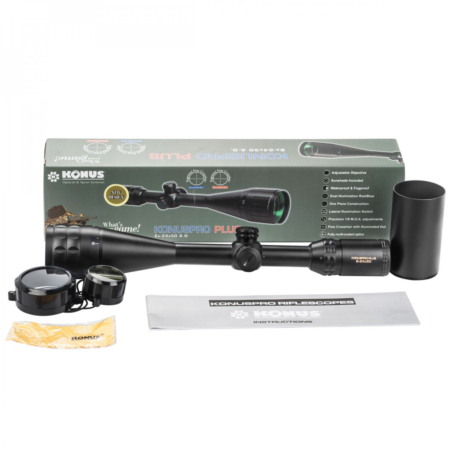 Оптический прицел KONUS KONUSPRO-PLUS 6-24x50 30/30 IR AO