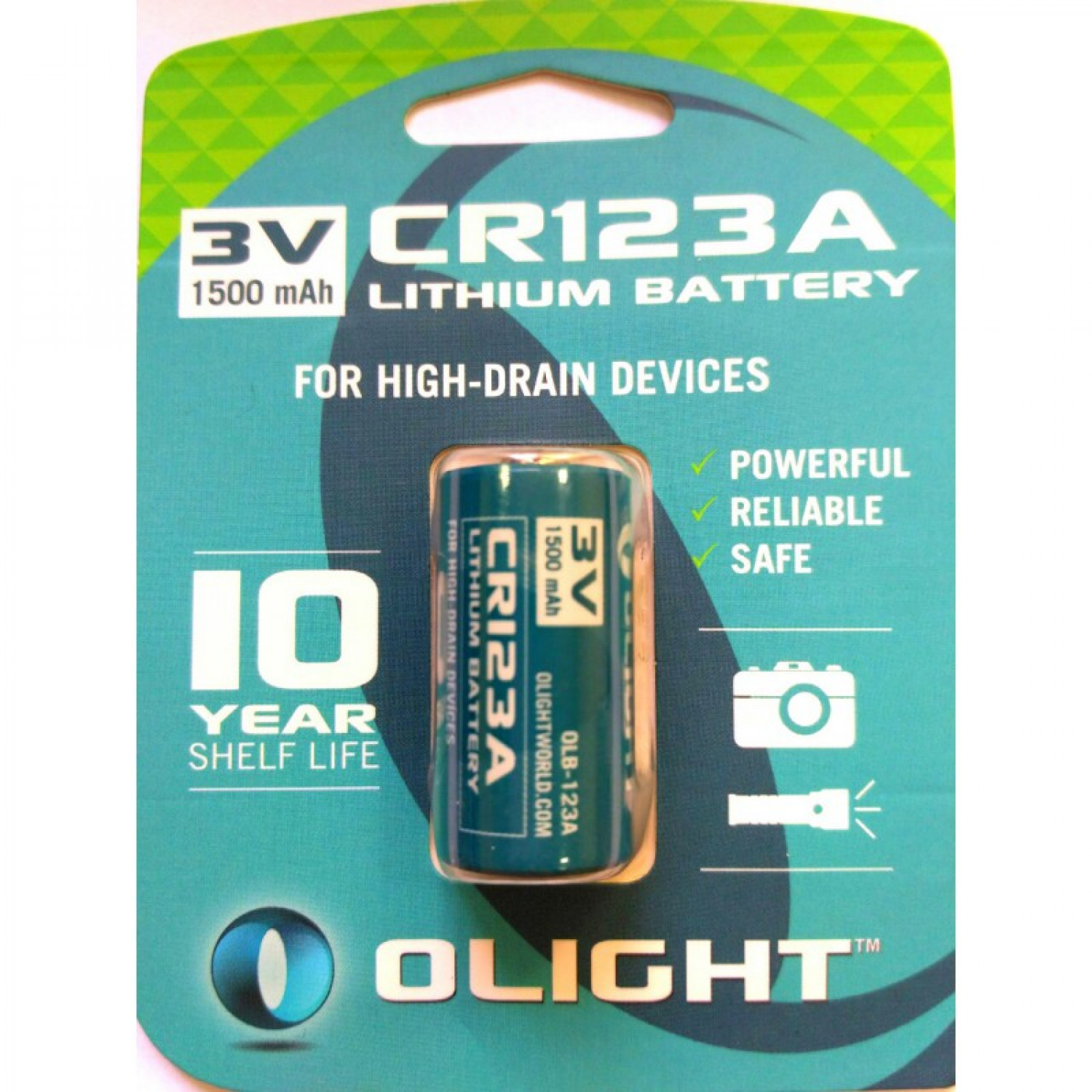 Батарея литиевая OLIGHT CR123A 3.0v 1500mAh