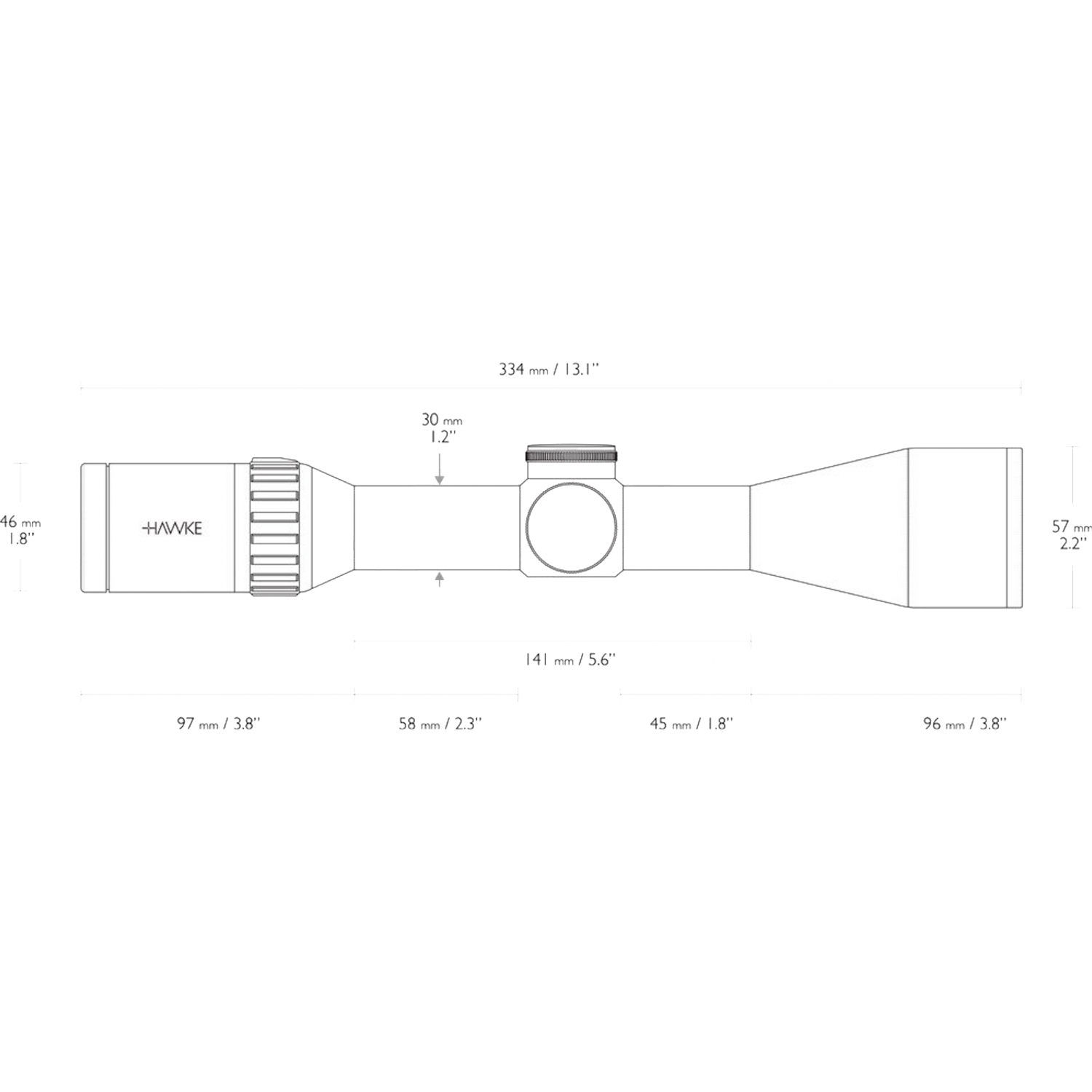 Прицел оптический HAWKE Endurance 30 WA 2.5-10х50 сетка LR Dot 8х с подсветкой