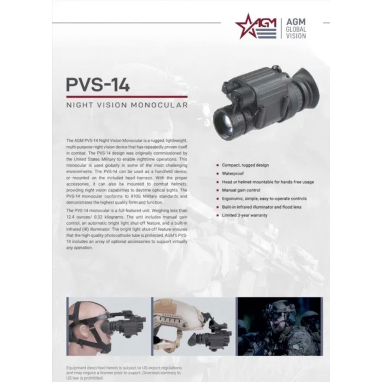 Монокуляр AN/PVS-14