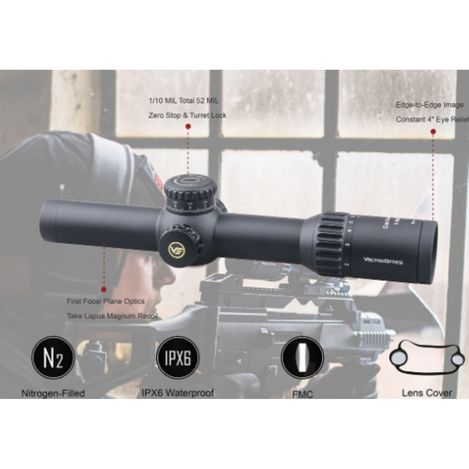 Оптический прицел VECTOR Optics Continental 1-6x28 FFP Tactical (SCFF-31)