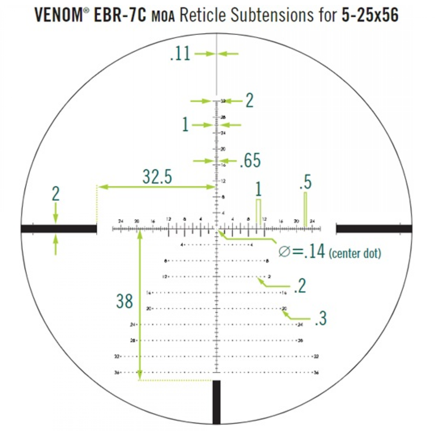 Оптический прицел VORTEX Venom 5-25x56 FFP ERB-7C (MOA) (VEN-52501)