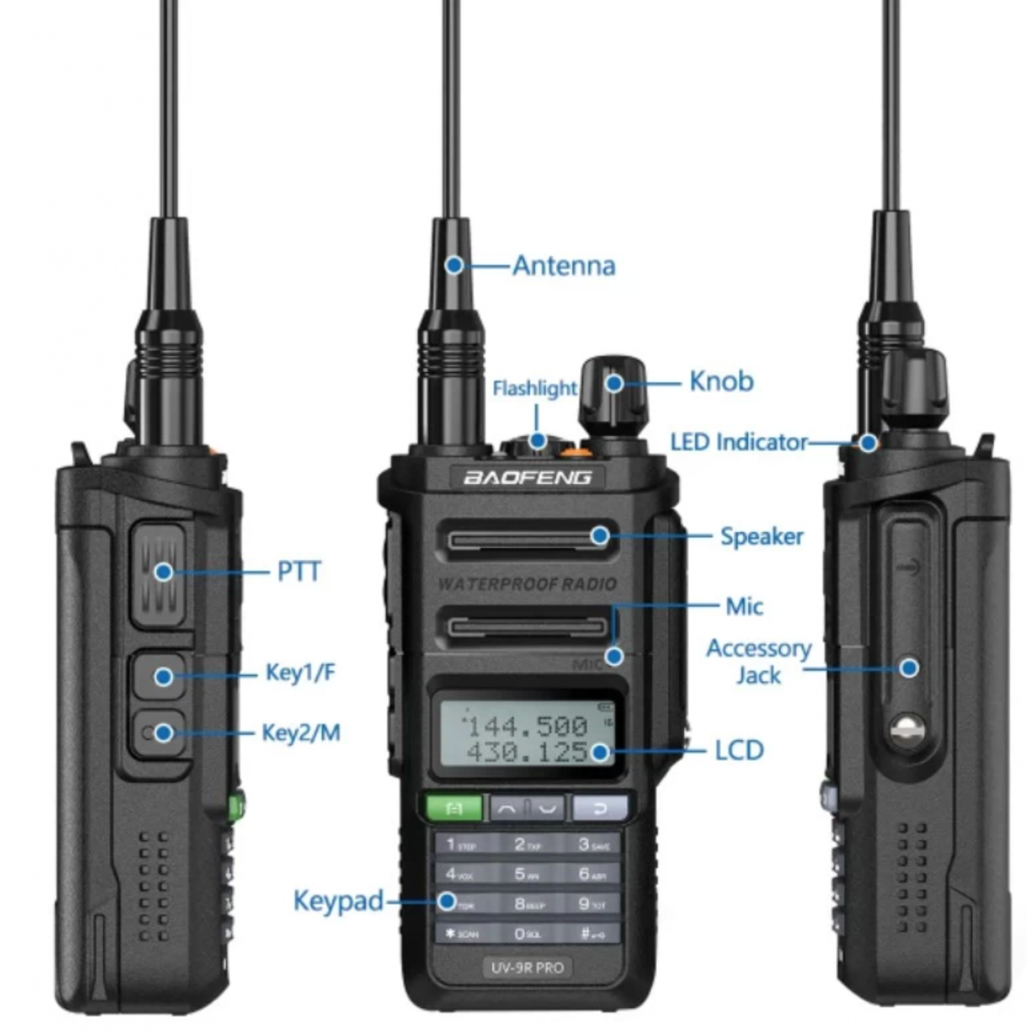 Рация BAOFENG UV-9R Pro c влагозащитой