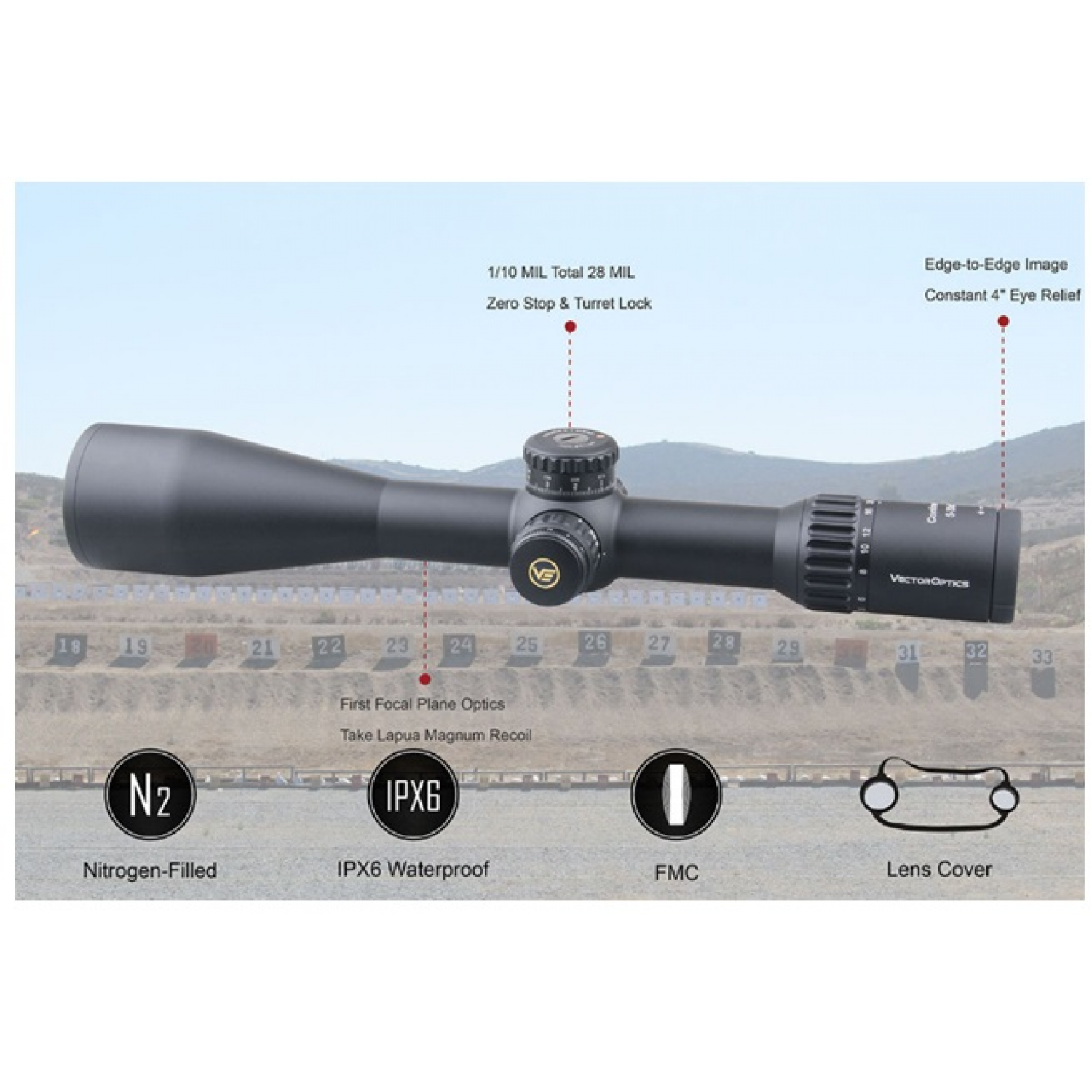 Оптический прицел VECTOR Optics Continental 34MM 5-30X56 FFP