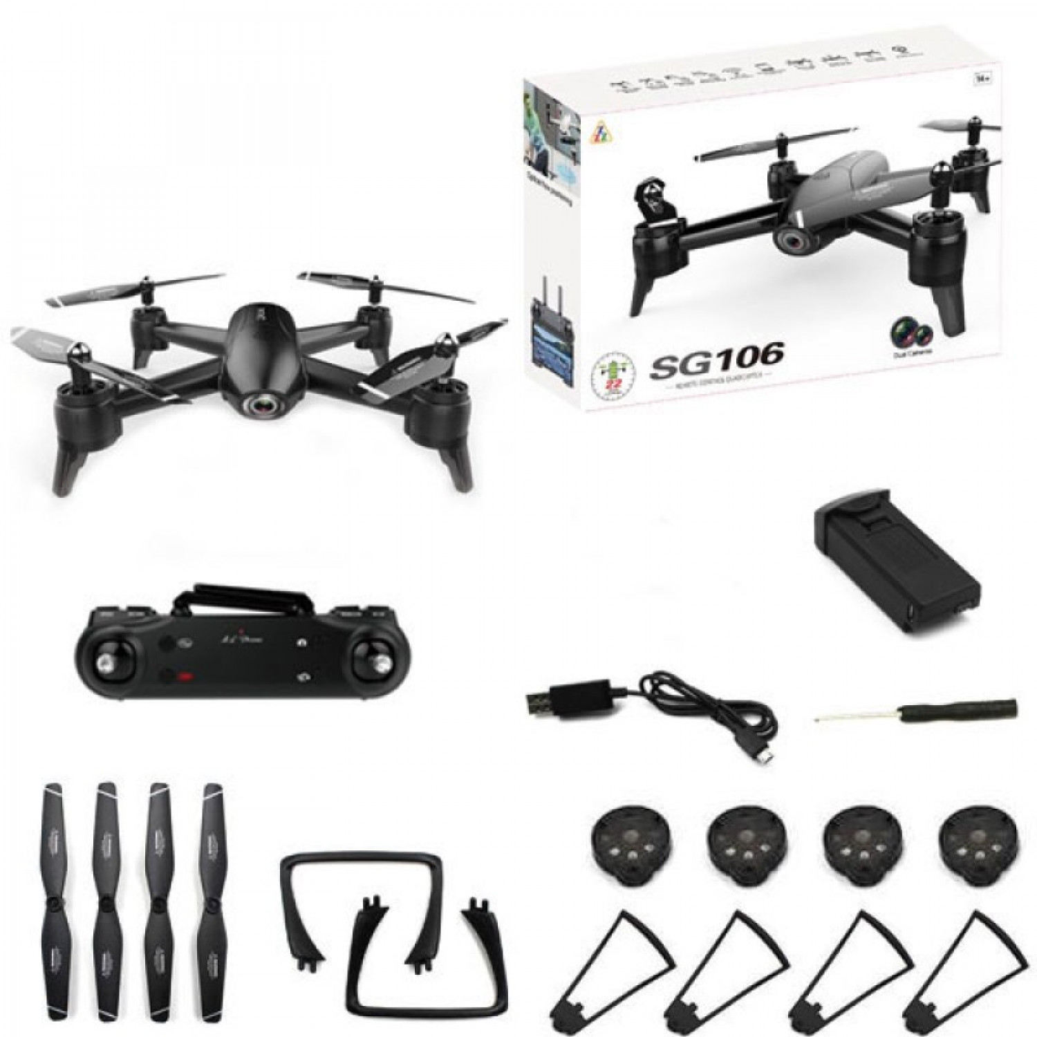 Квадрокоптер ZLRC SG106 Black